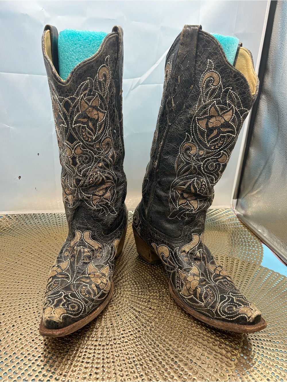 Corral women 9 Black Embroidered A1950 Cowboy boots